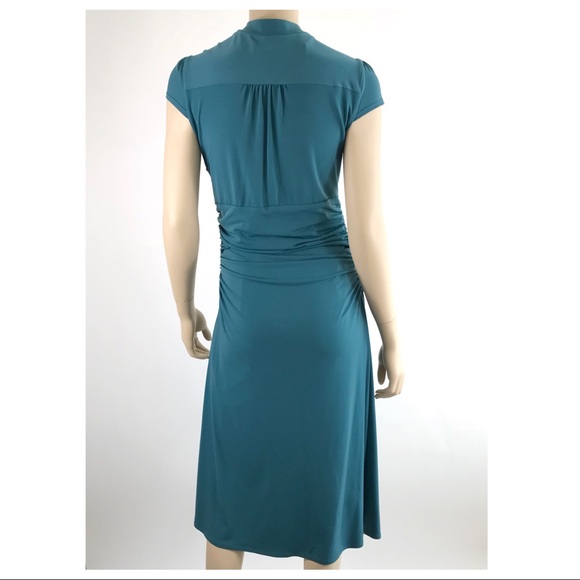 Laundry by Shelli Segal Plunge Ruched Midi Dress - Picture 4 of 6